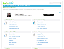 Tablet Screenshot of indiabix.com